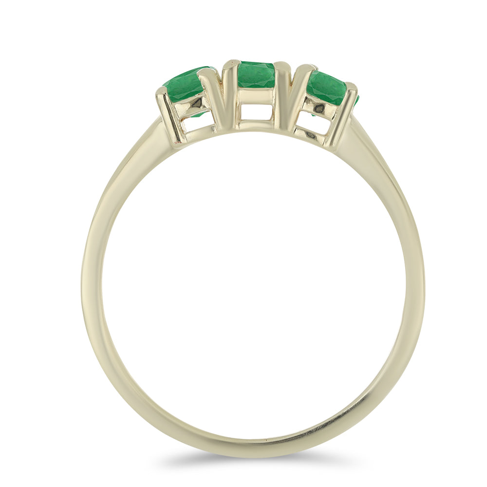 Inel din Argint 925 Placat cu Aur ( 2.08 grame ) cu Smarald Brazilian 0.91 Carate