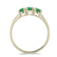 Inel din Argint 925 Placat cu Aur ( 2.08 grame ) cu Smarald Brazilian 0.91 Carate
