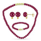 Set din Pepită ( 0.91 grame ) cu Perlă de cultură Violet și Citrin Ural 263.31 Carate ( Colier+Cercei+Brățară )