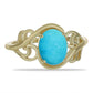 Inel din Argint 925 Placat cu Aur ( 2.63 grame ) cu Turcoaz ”Frumoasa Adormită” 1.63 Carate