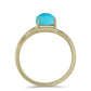 Inel din Argint 925 Placat cu Aur ( 2.63 grame ) cu Turcoaz ”Frumoasa Adormită” 1.63 Carate