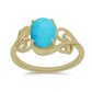 Inel din Argint 925 Placat cu Aur ( 2.63 grame ) cu Turcoaz ”Frumoasa Adormită” 1.63 Carate