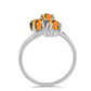 Inel din Argint 925 ( 3.22 grame ) cu Jasp Bumble Bee și Topaz Alb 2.67 Carate