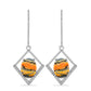Cercei din Argint 925 ( 2.61 grame ) cu Jasp Bumble Bee 3.89 Carate
