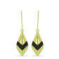 Cercei din Argint 925 Placat cu Aur ( 4.37 grame ) cu Spinel Negru 0.37 Carate