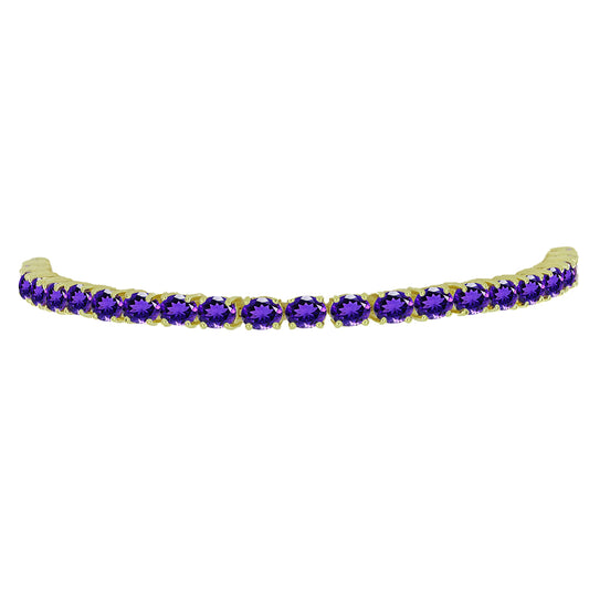 Brățară din Argint 925 Placat cu Aur ( 8.82 grame ) cu Ametist Marocan 6.98 Carate