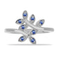Inel din Argint 925 ( 2.84 grame ) cu Moissanite Albastru Regal cultivat în laborator 0.11 Carate