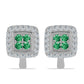 Cercei din Argint 925 ( 3.26 grame ) cu Alexandrit Natural și Topaz Alb 0.97 Carate