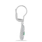 Cercei din Argint 925 ( 3.18 grame ) cu Alexandrit Natural și Topaz Alb 1.02 Carate