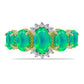 Inel din Argint 925 Placat cu Aur ( 2.69 grame ) cu Opal Verde Etiopian Lega Dembi și Topaz Alb 1.31 Carate