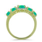 Inel din Argint 925 Placat cu Aur ( 2.69 grame ) cu Opal Verde Etiopian Lega Dembi și Topaz Alb 1.31 Carate