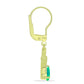 Cercei din Argint 925 Placat cu Aur ( 2.19 grame ) cu Opal Verde Etiopian Lega Dembi și Topaz Alb 0.49 Carate