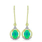 Cercei din Argint 925 Placat cu Aur ( 2.22 grame ) cu Opal Verde Etiopian Lega Dembi și Topaz Alb 0.97 Carate