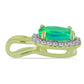 Pandantiv din Argint 925 Placat cu Aur ( 1.11 grame ) cu Opal Verde Etiopian Lega Dembi și Topaz Alb 0.85 Carate