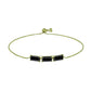 Brățară din Argint 925 Placat cu Aur ( 3.37 grame ) cu Spinel Negru 6.51 Carate