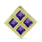 Pandantiv din Argint 925 Placat cu Aur ( 2.52 grame ) cu Ametist Marocan 2.41 Carate