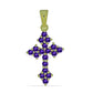 Cruce Pandantiv din Argint 925 Placat cu Aur ( 1.27 grame ) cu Ametist Marocan 0.62 Carate