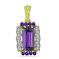 Pandantiv din Argint 925 Placat cu Aur ( 1.36 grame ) cu Ametist Marocan și Topaz Alb 1.62 Carate