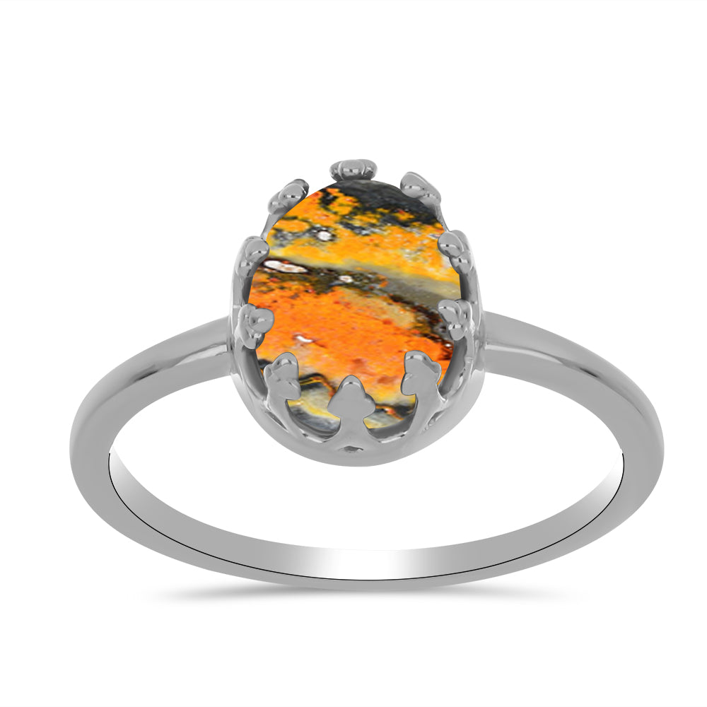 Inel din Argint 925 ( 2.54 grame ) cu Jasp Bumble Bee 2.49 Carate
