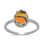 Inel din Argint 925 ( 2.54 grame ) cu Jasp Bumble Bee 2.49 Carate