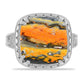 Inel din Argint 925 ( 4.32 grame ) cu Jasp Bumble Bee 9 Carate