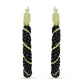 Cercei din Argint 925 Placat cu Aur ( 8.3 grame ) cu Spinel Negru 3.72 Carate