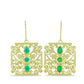 Cercei din Argint 925 Placat cu Aur ( 11.22 grame ) cu Opal Verde Etiopian Lega Dembi 0.71 Carate