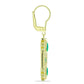 Cercei din Argint 925 Placat cu Aur ( 11.22 grame ) cu Opal Verde Etiopian Lega Dembi 0.71 Carate