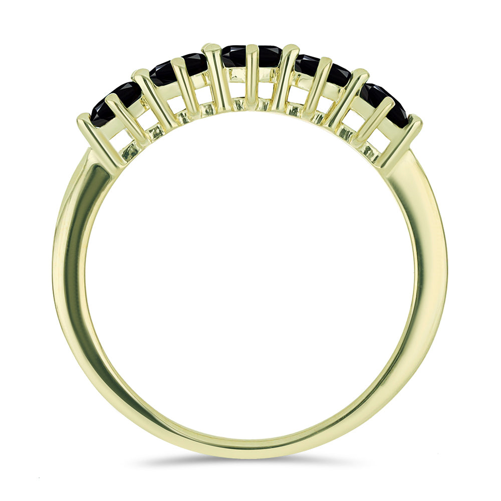 Inel din Argint 925 Placat cu Aur ( 2.17 grame ) cu Spinel Negru 1.75 Carate