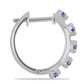 Cercei din Argint 925 ( 4.52 grame ) cu Moissanite Albastru Regal cultivat în laborator 1.05 Carate