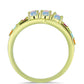 Inel din Argint 925 Placat cu Aur ( 4 grame ) cu Opal Welo și Turmalină Chakra 1.14 Carate
