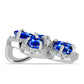 Pandantiv din Argint 925 ( 1.81 grame ) cu Safir Albastru Australian și Topaz Alb 2.05 Carate