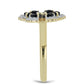 Inel din Argint 925 Placat cu Aur ( 4.36 grame ) cu Obsidian și Topaz Alb 1.49 Carate
