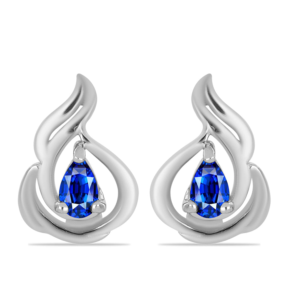 Cercei din Argint 925 ( 2.86 grame ) cu Safir Albastru Australian 0.64 Carate