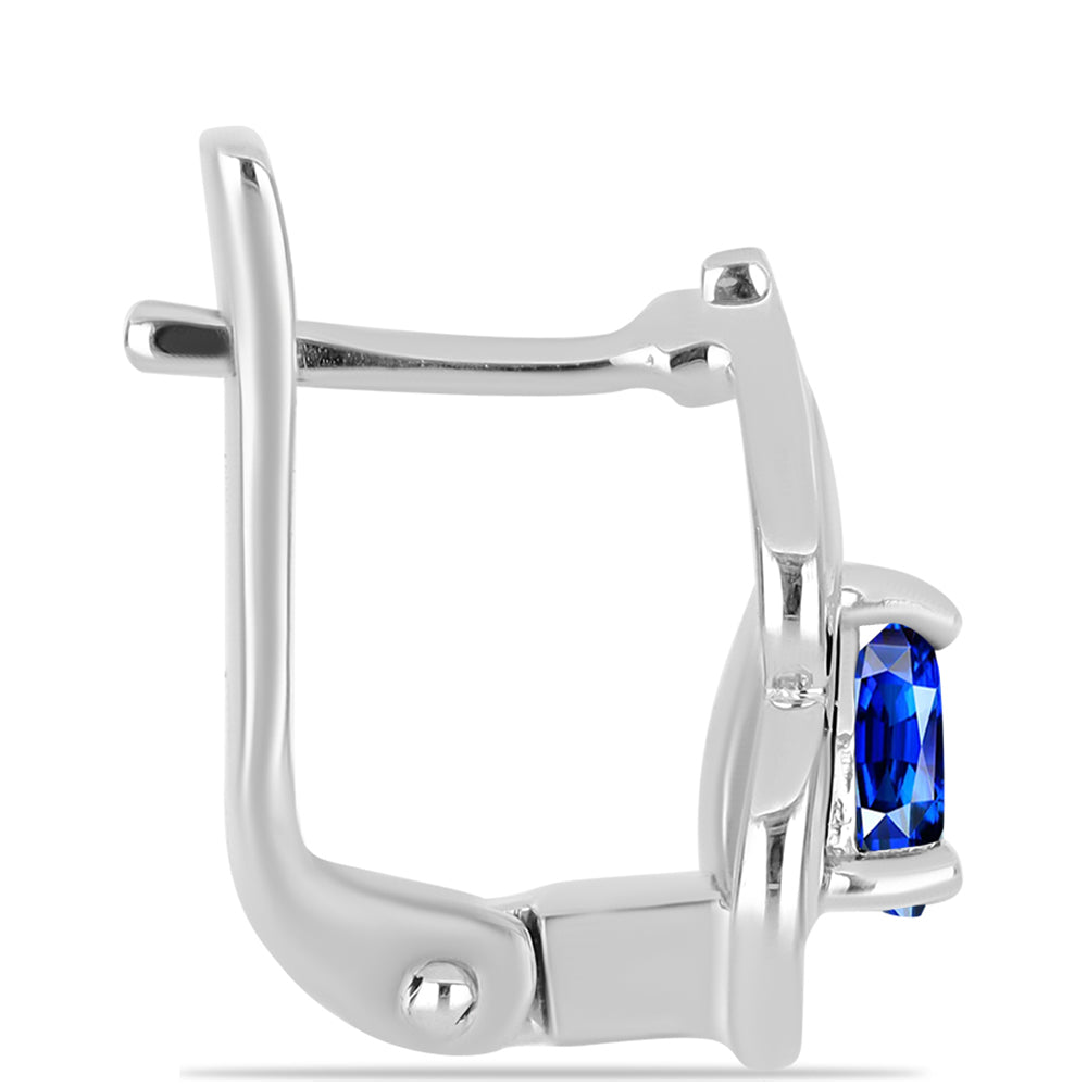 Cercei din Argint 925 ( 2.86 grame ) cu Safir Albastru Australian 0.64 Carate 2 