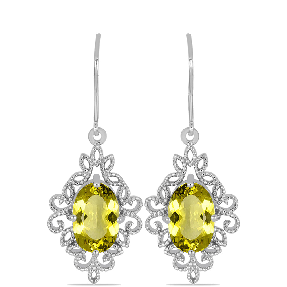 Cercei din Argint 925 ( 5.04 grame ) cu Topaz Galben 5.98 Carate