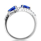 Inel din Argint 925 ( 2.26 grame ) cu Safir Albastru Australian și Topaz Alb 1.43 Carate