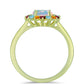 Inel din Argint 925 Placat cu Aur ( 2.65 grame ) cu Opal Welo și Turmalină Chakra 1.73 Carate