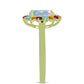 Inel din Argint 925 Placat cu Aur ( 2.65 grame ) cu Opal Welo și Turmalină Chakra 1.73 Carate
