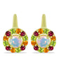 Cercei din Argint 925 Placat cu Aur ( 3.04 grame ) cu Opal Welo și Turmalină Chakra 1.78 Carate