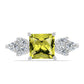 Inel din Argint 925 ( 2.82 grame ) cu Topaz Galben și Topaz Alb 3.09 Carate