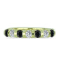 Inel din Argint 925 Placat cu Aur ( 2.72 grame ) cu Obsidian și Topaz Alb 0.72 Carate