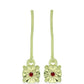Cercei din Argint 925 Placat cu Aur ( 1.5 grame ) cu Diamant Roșu 0.02 Carate