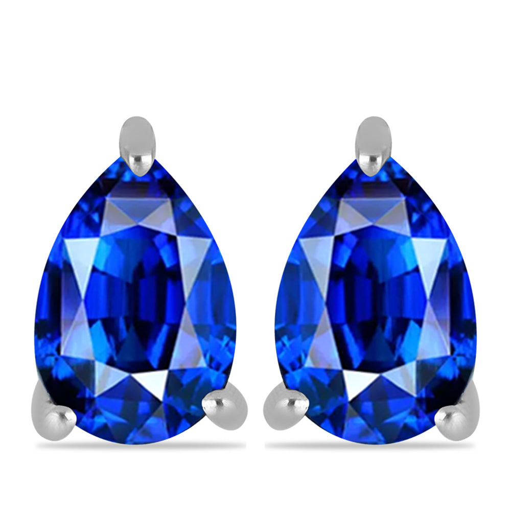 Cercei din Argint 925 ( 0.7 grame ) cu Safir Albastru Australian 1.14 Carate