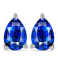 Cercei din Argint 925 ( 0.7 grame ) cu Safir Albastru Australian 1.14 Carate