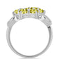 Inel din Argint 925 ( 3.26 grame ) cu Topaz Galben și Topaz Alb 1.77 Carate