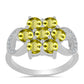 Inel din Argint 925 ( 3.26 grame ) cu Topaz Galben și Topaz Alb 1.77 Carate