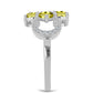 Inel din Argint 925 ( 3.26 grame ) cu Topaz Galben și Topaz Alb 1.77 Carate