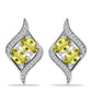 Cercei din Argint 925 ( 3.7 grame ) cu Topaz Galben și Topaz Alb 1.79 Carate