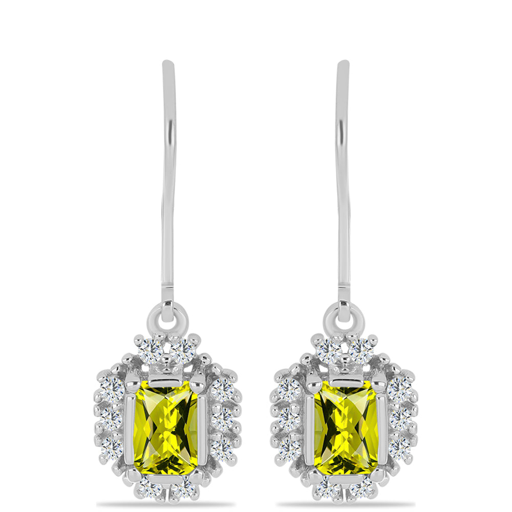 Cercei din Argint 925 ( 3.18 grame ) cu Topaz Galben și Topaz Alb 1.67 Carate 1 